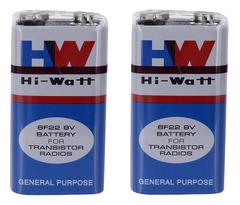 Battery - 9V, Non-Rechargeable - Set of two
