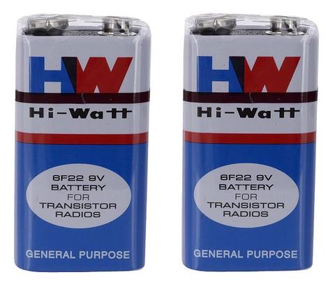 Battery - 9V, Non-Rechargeable - Set of two